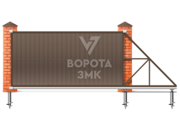 Раздвижные откатные ворота 3000×2500 ЗМК-7783