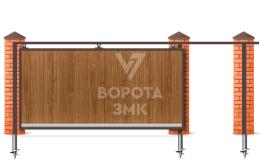 Откатные ворота 8 метров 8000×2300 ЗМК-8126